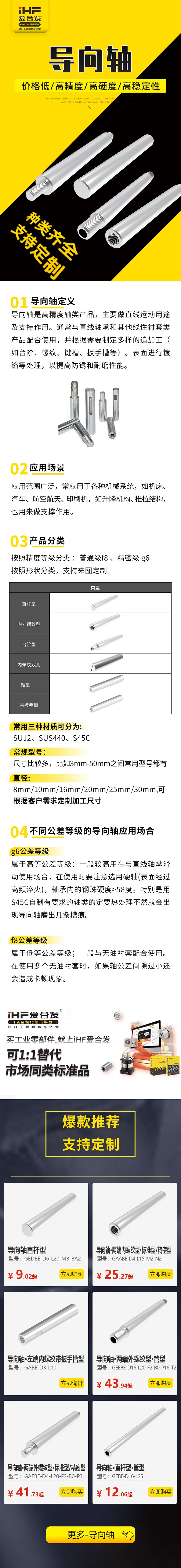 帶你30秒了解導(dǎo)向軸，支持定制！